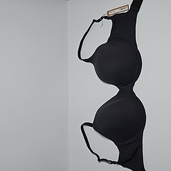 Skims Fits Everybody T-Shirt Demi Bra Intimate Underwire Lined Onyx Black 34DDDD - Picture 5 of 10